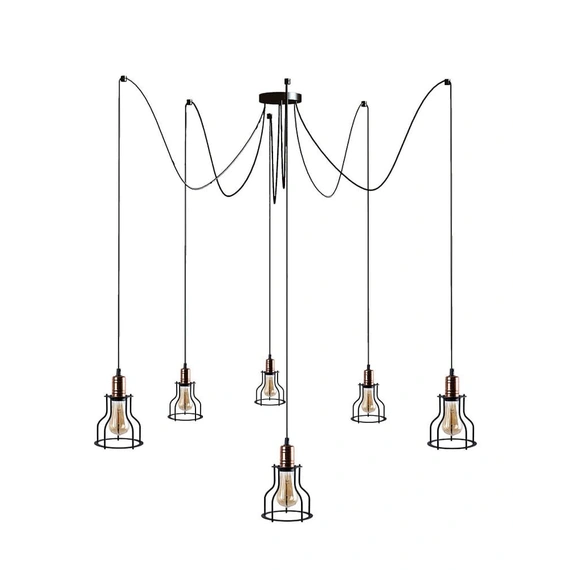 Люстра Nowodvorski 9631 Workshop E27 6x60W IP20 Bl
