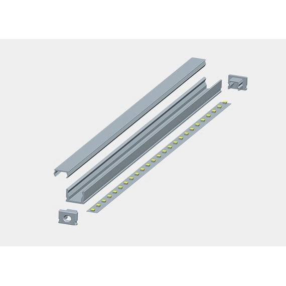 LED-профіль LP1007 з розсіювачем, 2 метра
