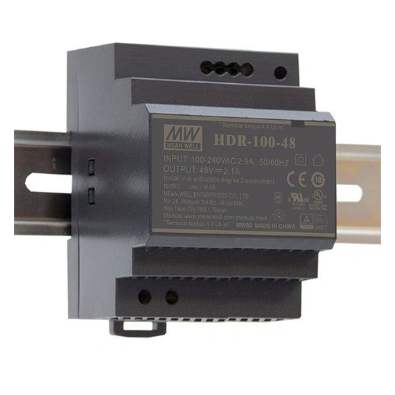Блок живлення Mean Well на DIN-рейку 90W 12V IP20 (HDR-100-12N)