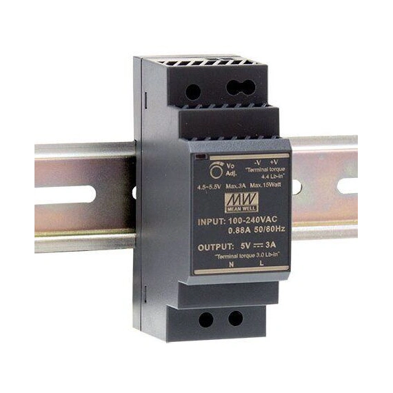 Блок живлення Mean Well на DIN-рейку 24W 12V IP20 (HDR-30-12)