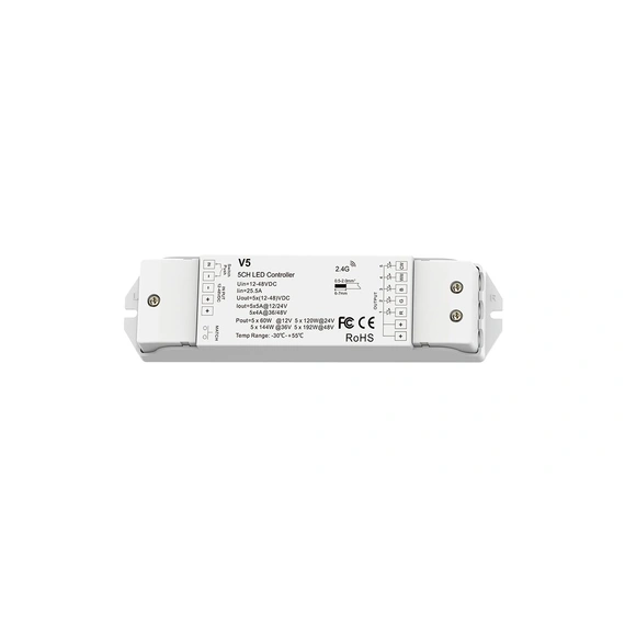 LED-контролер DEYA 12-48VDC, 5A*5CH, PUSH-DIM (V5)