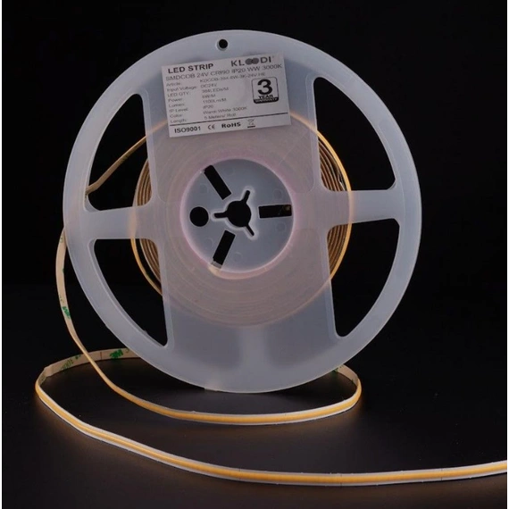 LED Стрічка 6W 384LED 3000K 600LM IP20 24V KLOODI KDCOB-384-6W-3К-24V