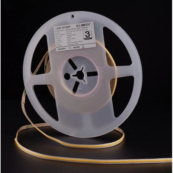 LED Стрічка 6W 384LED 4000K 600LM IP20 24V KLOODI KDCOB-384-6W-4К-24V