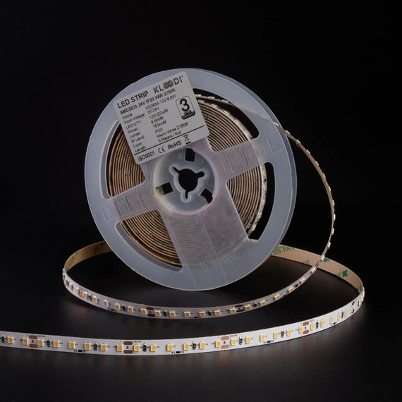 LED Стрічка 8,6W 120LED 2700K 745LM RA90 IP20 24V KLOODI KD2835-120-8.6W-2.7К-24V