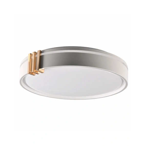 Люстра із пультом світлодіодна, стельовий світильник Goldlux 328847 Arletta 40 Led 1x48W 3000K-6000K 5200Lm IP44 Сірий