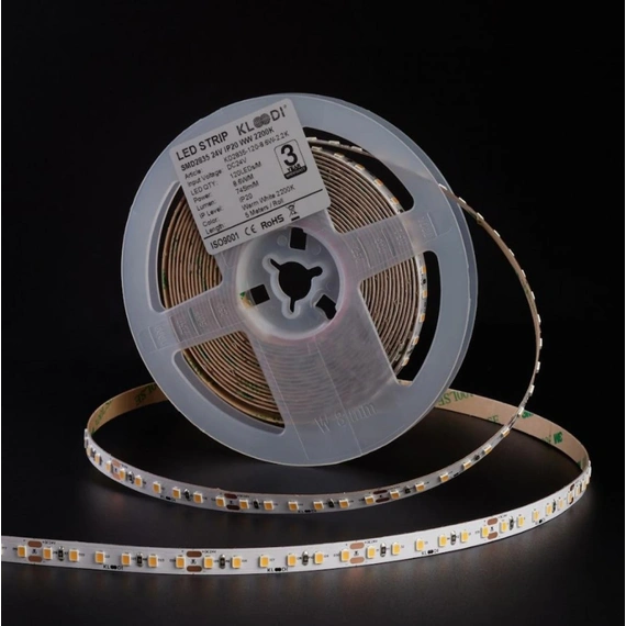 LED Стрічка 8,6W 120LED 2200K 745LM RA90 24V KLOODI KD2835-120-8.6W-2.2K-24V