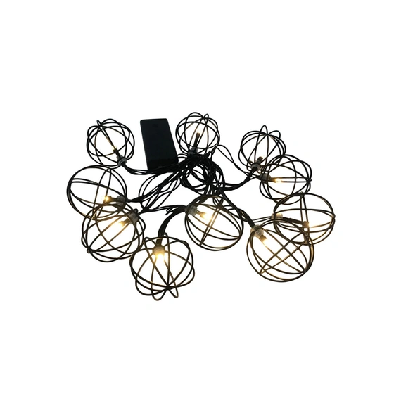 Гірлянда на батарейках Goldlux 312860 Viborg LED 10 2700K IP20 чорна