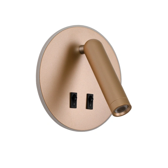 Бра, настінний світильник Italux WL-53742-1-GD Furla LED 1x8W 3000K 516Lm IP20 золотий