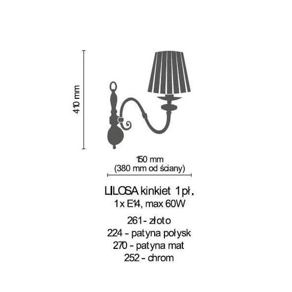 Бра Amplex LILOSA 261 (8395), изображение 2