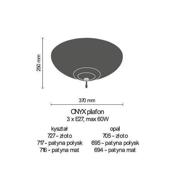 Потолочный светильник Amplex ONYX 727 (8776), изображение 2