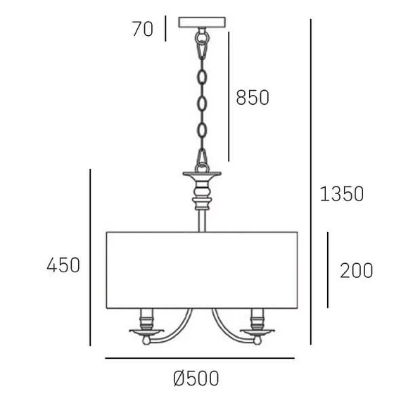 Люстра CosmoLight ABU DHABI P05896AU-BK, изображение 2