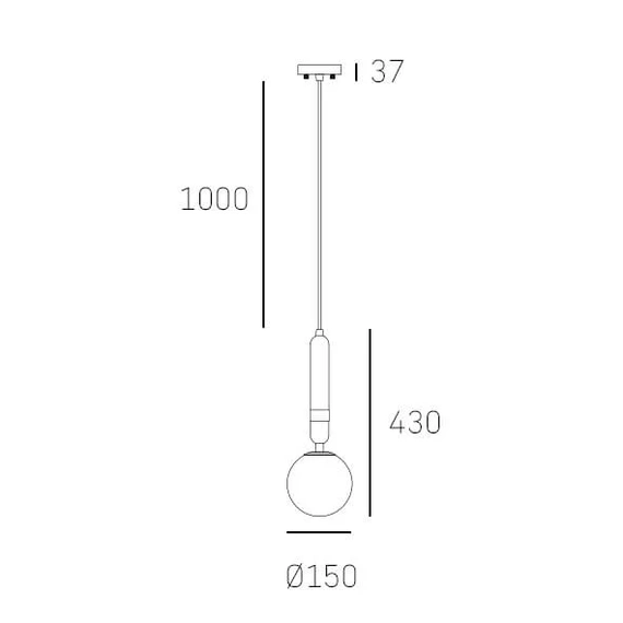 Люстра CosmoLight LA SPEZIA P01336BK, зображення 2