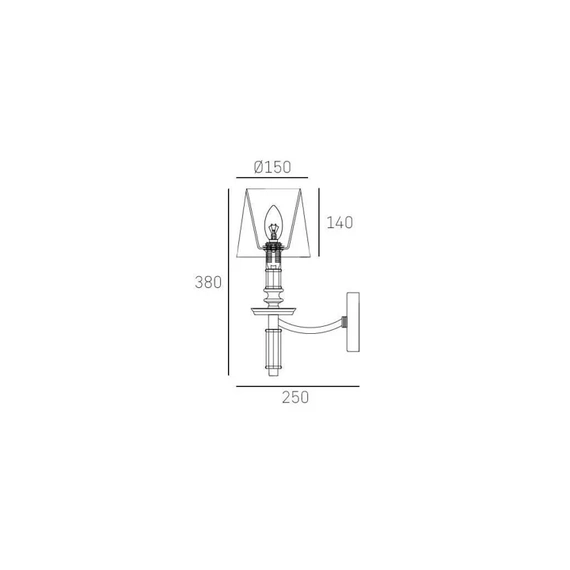 Бра CosmoLight SIENA W01315NI-WH, зображення 4