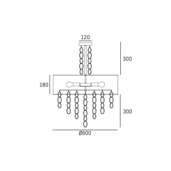 Люстра Cosmo Light Cairo P06496WH AG, изображение 2