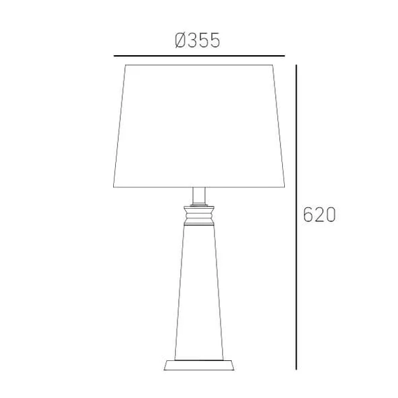 Настольная лампа CosmoLight CHARLOTTE T01332CH-WH, изображение 3