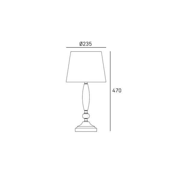 Настільна лампа CosmoLight Monaco T01878CH-WH, зображення 2