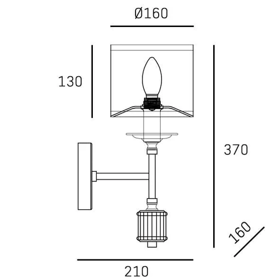 Бра CosmoLight SUTTON W01845BR-WH, зображення 2