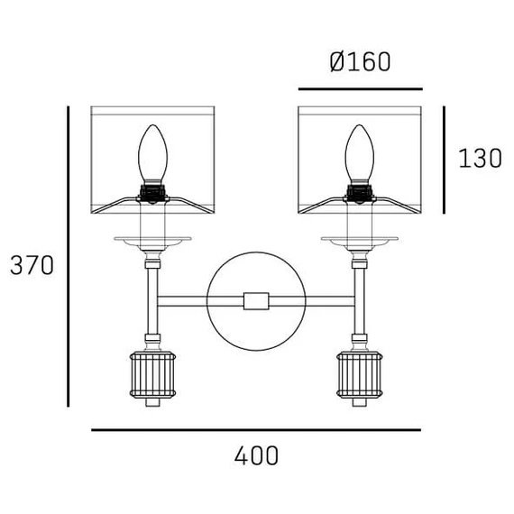 Бра CosmoLight SUTTON W02852BR-WH, зображення 2