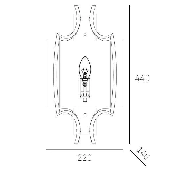 Бра CosmoLight FARO W01053NI-WH, зображення 3