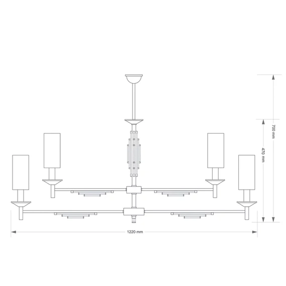 Люстра Kutek FELLINO FEL-ZWL-4(P/A)DL, зображення 2