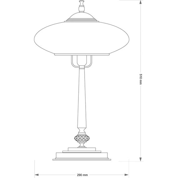 Настольная лампа Kutek SAN MARINO KLOSZ SAN-LG-1(P)CR, изображение 2