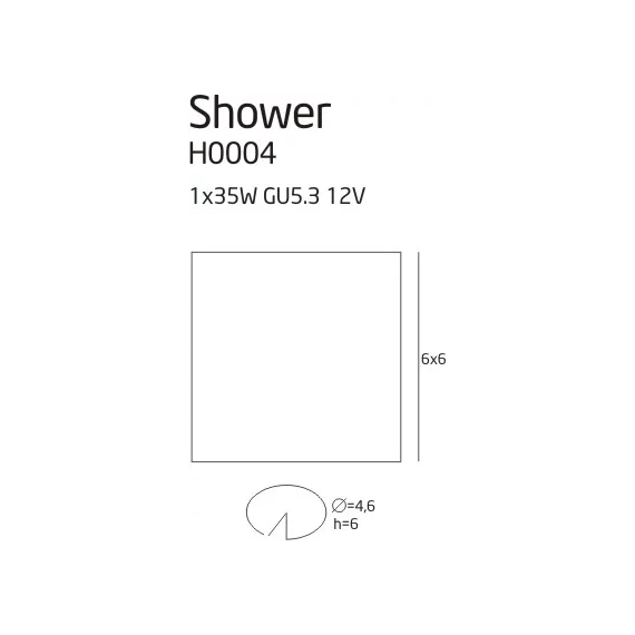 Точечный светильник Maxlight SHOWER H0004, изображение 2