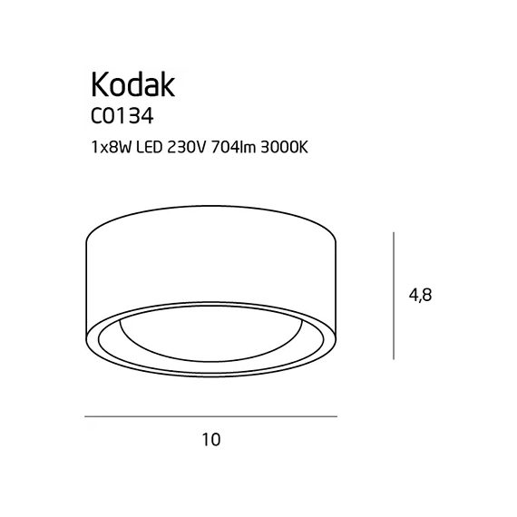Точечный светильник Maxlight KODAK I C0134, изображение 2