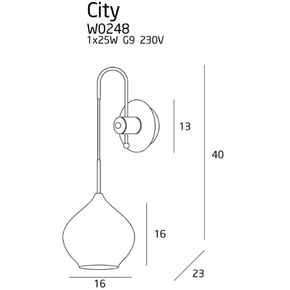 Бра Maxlight CITY W0248, зображення 2