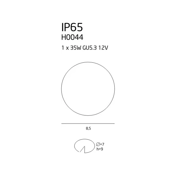 Точечный светильник Maxlight IP65 OPRAWA PODTYNKOWA H0044, изображение 2