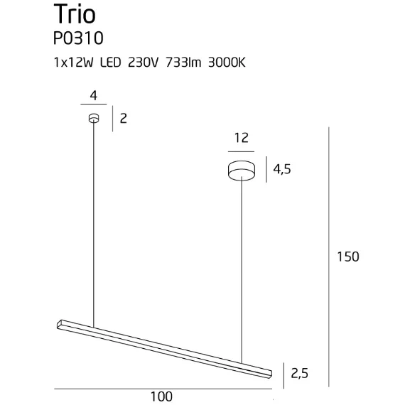 Люстра Maxlight TRIO P0310, изображение 2