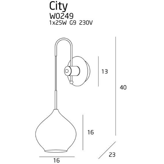 Бра Maxlight CITY W0249, изображение 2