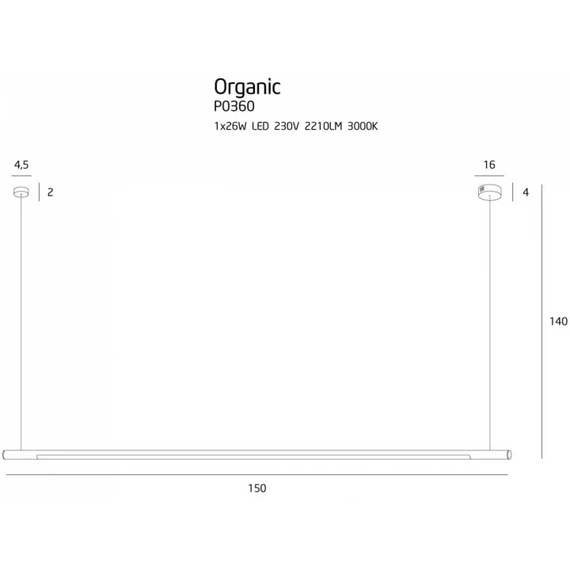 Люстра Maxlight ORGANIC P0360, изображение 2