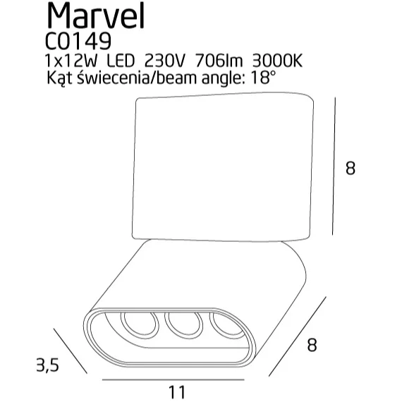 Точковий світильник Maxlight MARVEL C0149, зображення 2