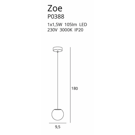 Люстра MAXlight ZOE P0388, зображення 2