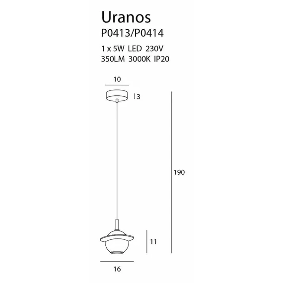 Люстра MAXlight URANOS P0414, зображення 2
