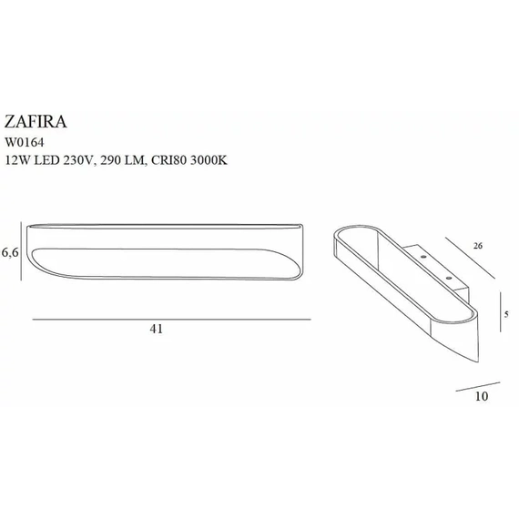 Бра MAXlight ZAFIRA W0164, изображение 2