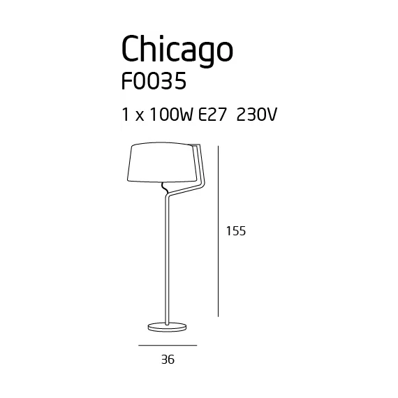 Торшер Maxlight CHICAGO F0036, зображення 2