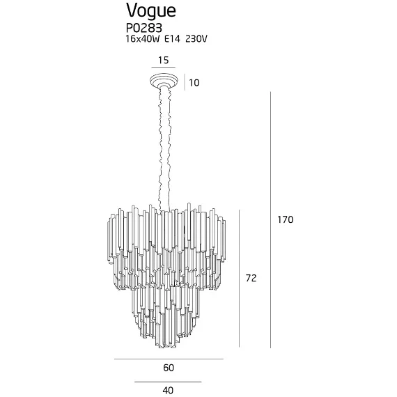 Люстра Maxlight VOGUE P0283, изображение 4
