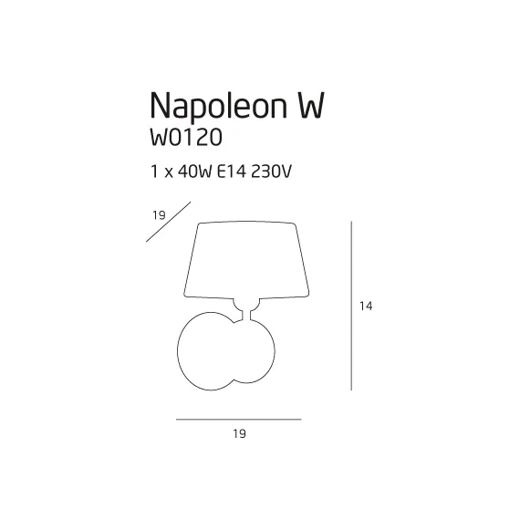 Бра з абажуром Maxlight NAPOLEON W0120, зображення 2