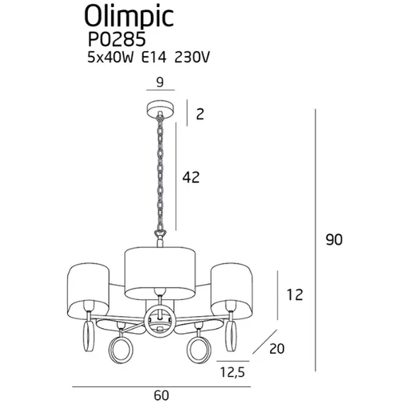 Люстра Maxlight OLIMPIC P0285, зображення 3