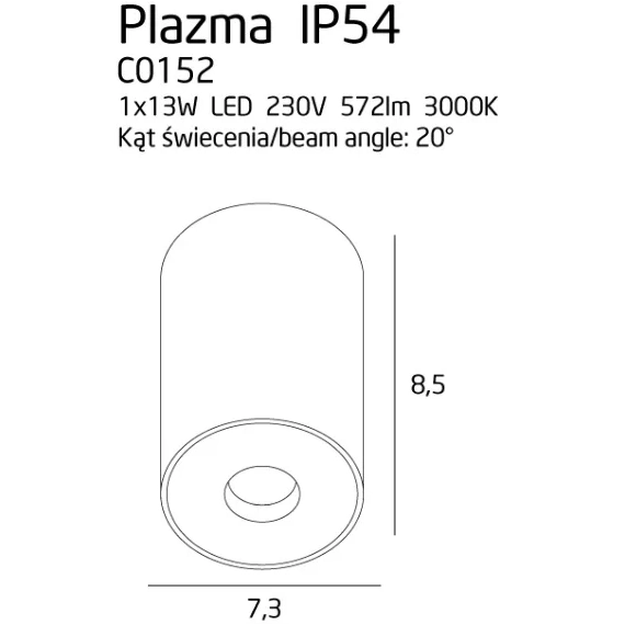 Точковий світильник Maxlight PLAZMA C0152, зображення 3