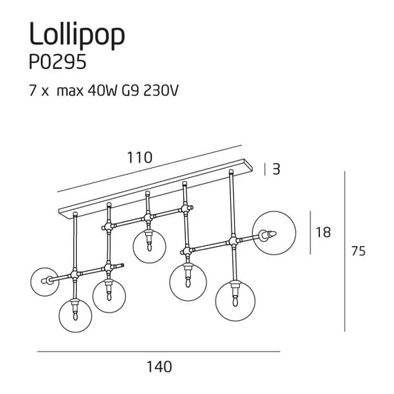 Люстра Maxlight LOLLIPOP P0295, зображення 2