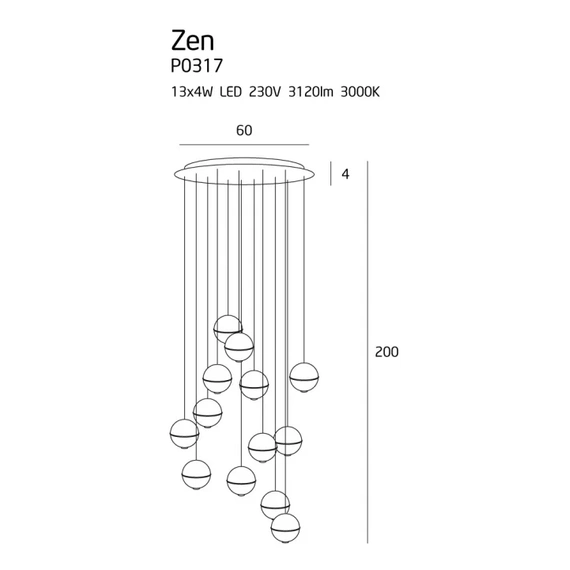 Люстра Maxlight ZEN P0317, изображение 2