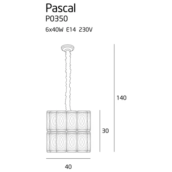 Люстра Maxlight PASCAL P0350, зображення 2
