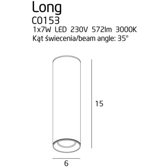 Точковий світильник Maxlight LONG C0153, зображення 4