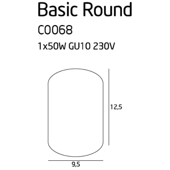 Точечный светильник Maxlight BASIC ROUND C0068, изображение 3