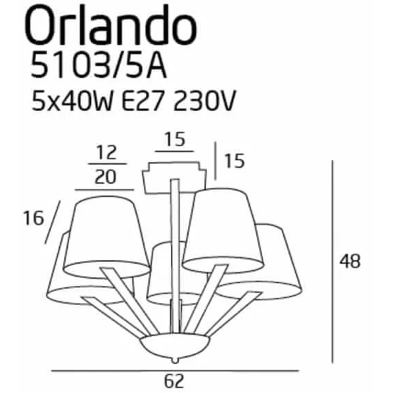 Люстра MAXlight ORLANDO 5103/5A BK/NM, изображение 3
