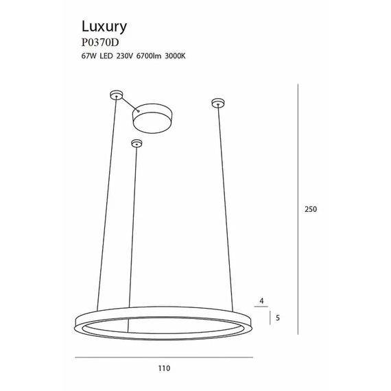 Люстра MAXlight LUXURY P0370D, зображення 2