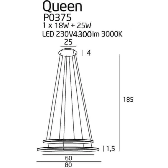 Люстра MAXlight QUEEN P0375D, зображення 2