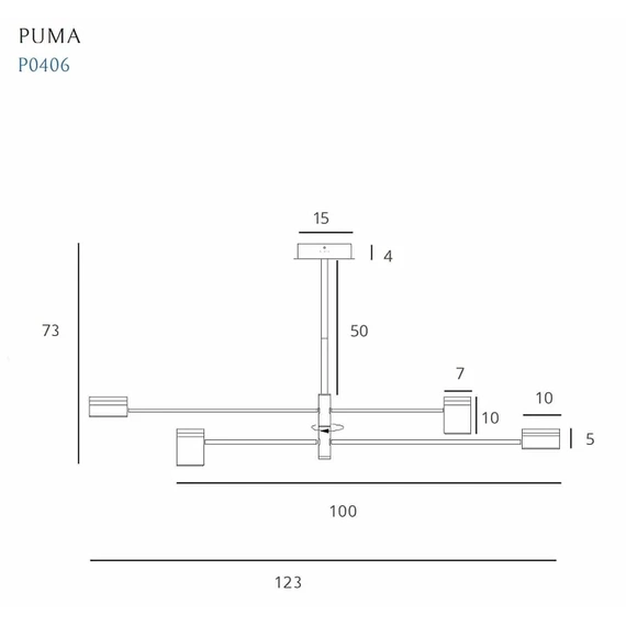 Люстра MAXlight PUMA P0406, зображення 2